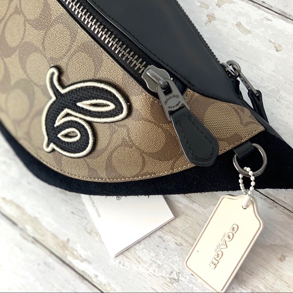 ⚡️COACH Men’s Warren Signature Leather Belt Bag - Picture 3 of 13